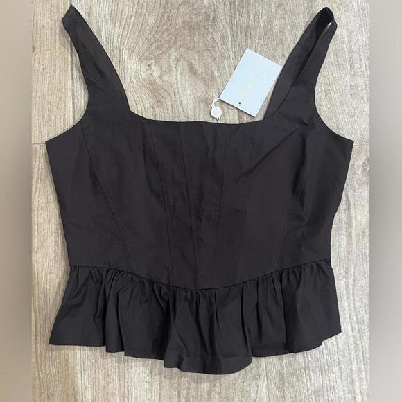 NWT Wayf Desi Corset Ruffle Hem Top - Picture 7 of 8